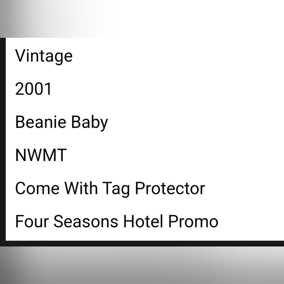 Vintage 2001 Issy Four Seasons Hotel Berlin Beanie Baby NWMT In Box - Picture 9 of 9